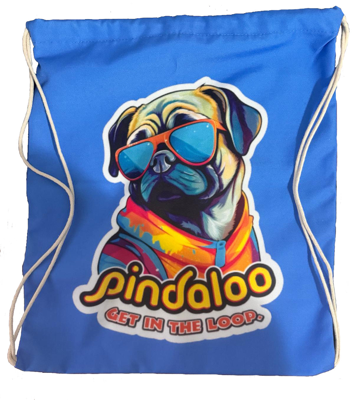 pindaloo Cool Drawstring Backpack Bag - Blue