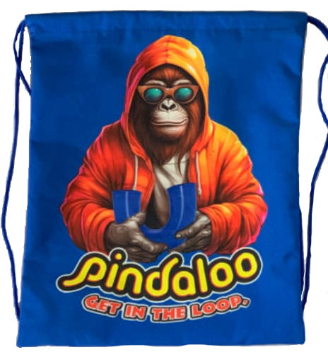 pindaloo Cool Drawstring Backpack Bag - Blue